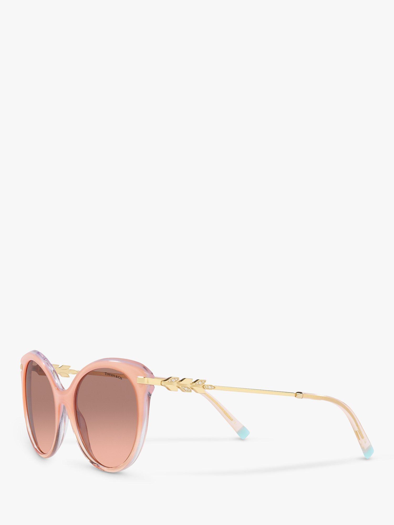 Product image 2 of 11, which shows Tiffany & Co TF4189B Women's Cat's Eye Sunglasses, Milk Pink/Brown Gradient