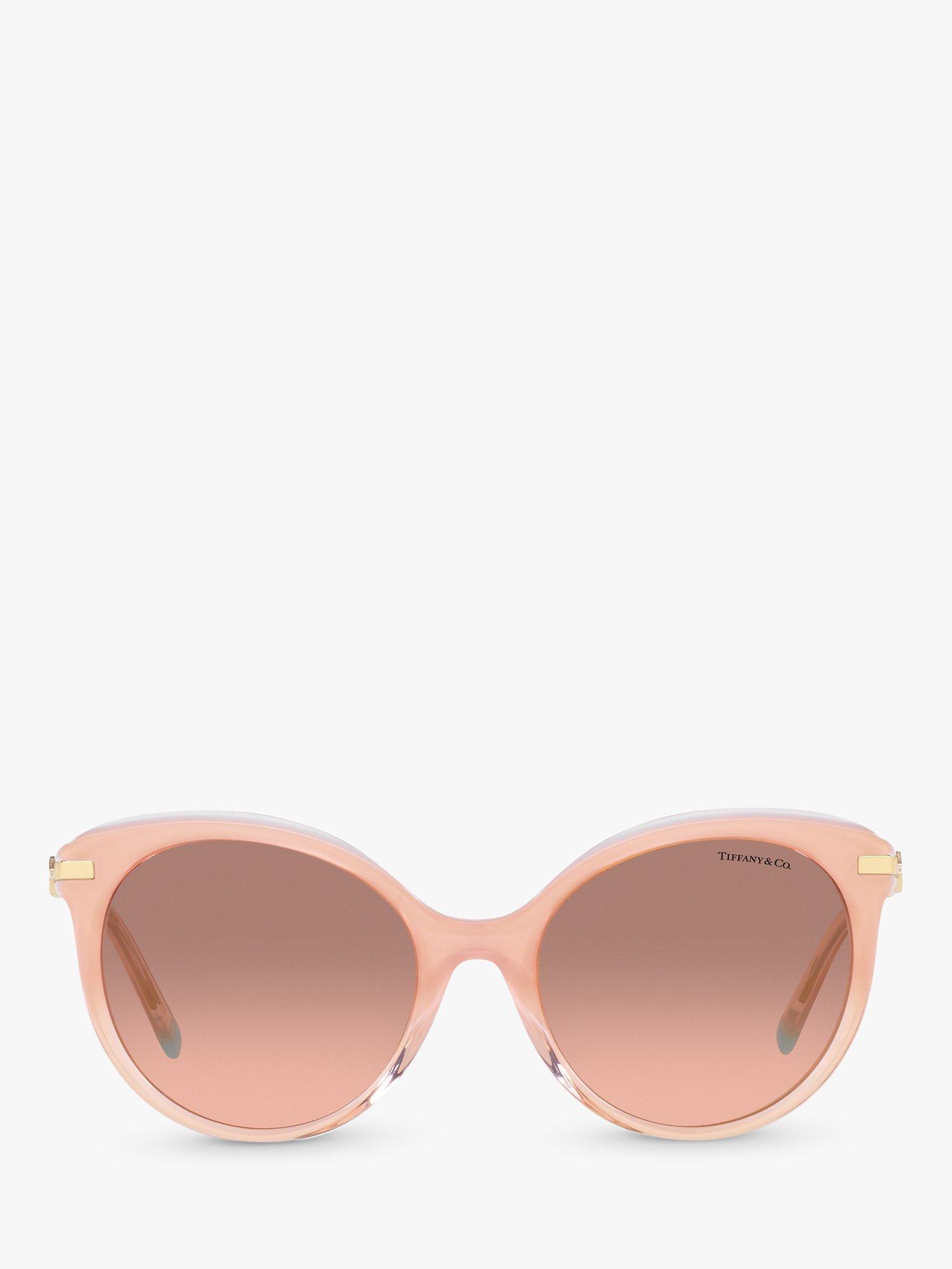 Product image 3 of 11, which shows Tiffany & Co TF4189B Women's Cat's Eye Sunglasses, Milk Pink/Brown Gradient