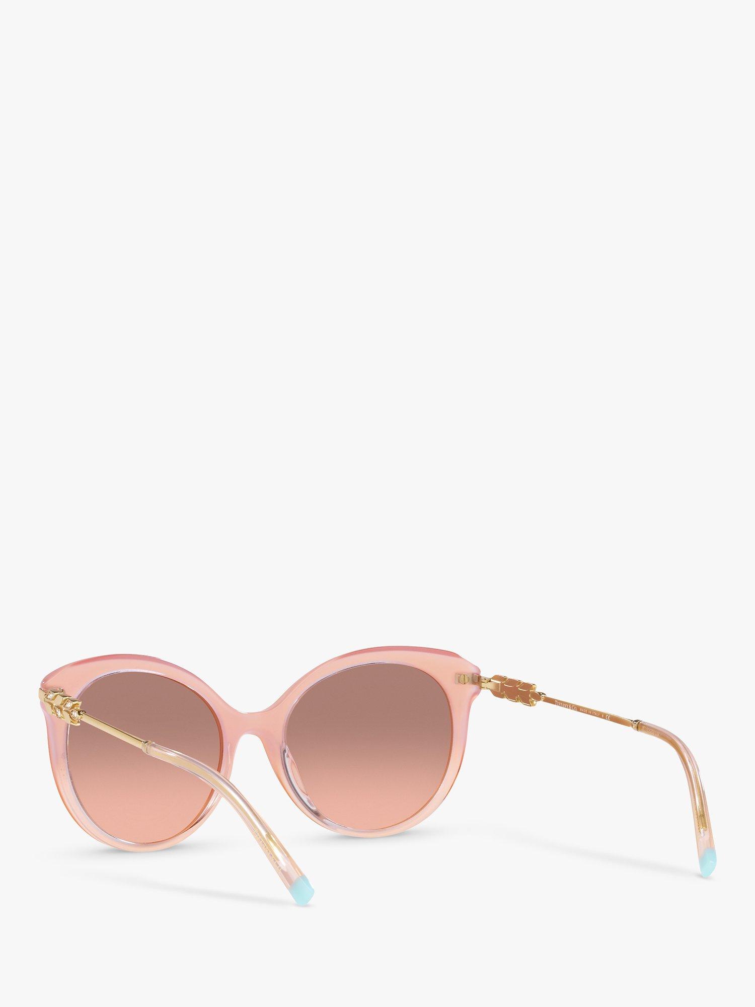 Product image 6 of 11, which shows Tiffany & Co TF4189B Women's Cat's Eye Sunglasses, Milk Pink/Brown Gradient