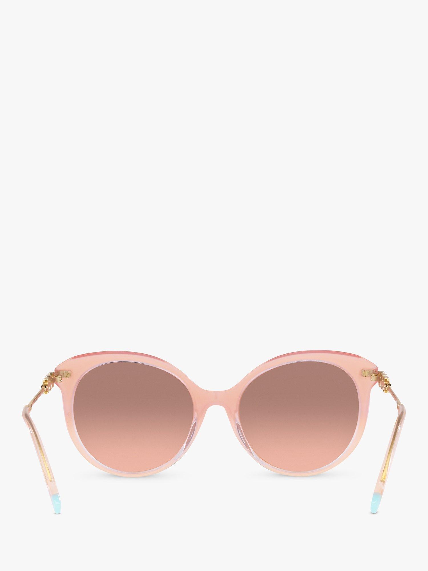 Product image 7 of 11, which shows Tiffany & Co TF4189B Women's Cat's Eye Sunglasses, Milk Pink/Brown Gradient