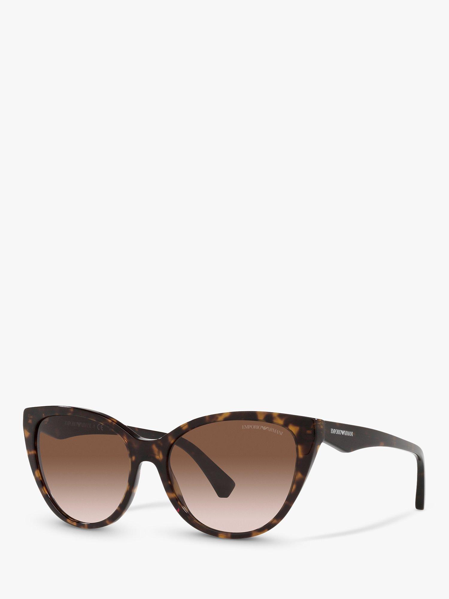 Emporio Armani EA4162 Women's Cat's Eye Sunglasses, Havana/Brown Gradient