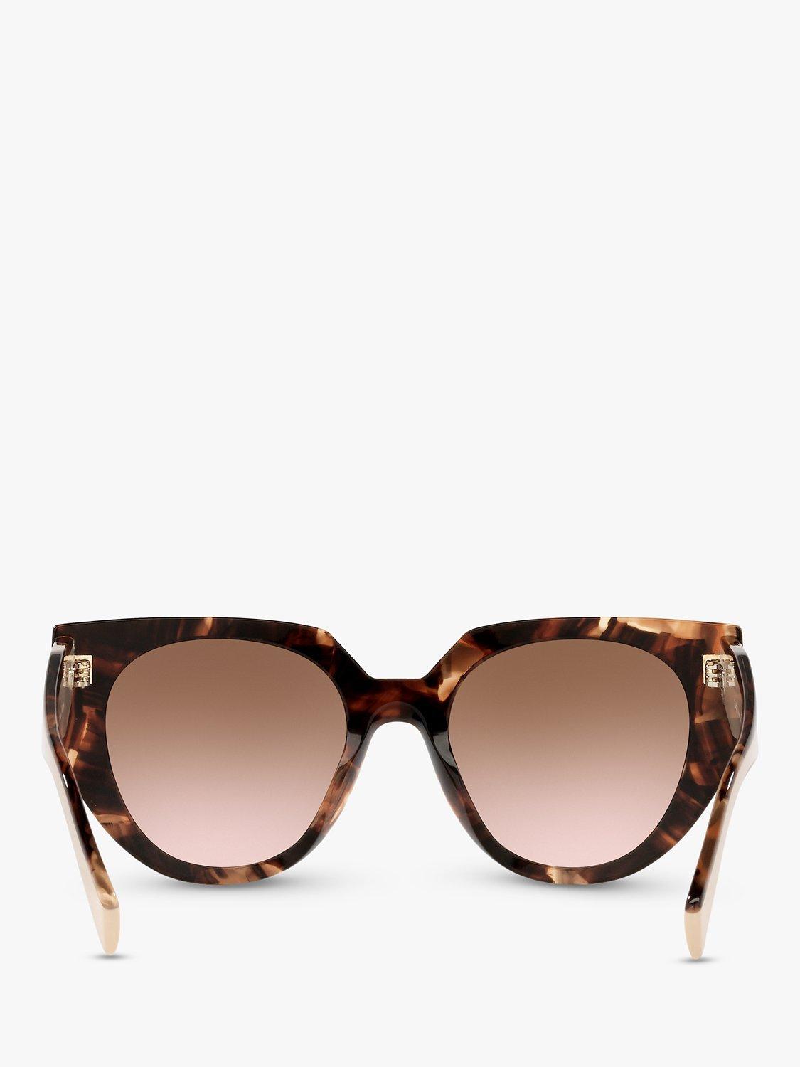 Product image 7 of 11, which shows Prada PR 14WS Women's Cat's Eye Sunglasses, Caramel Tortoise/Brown Gradient