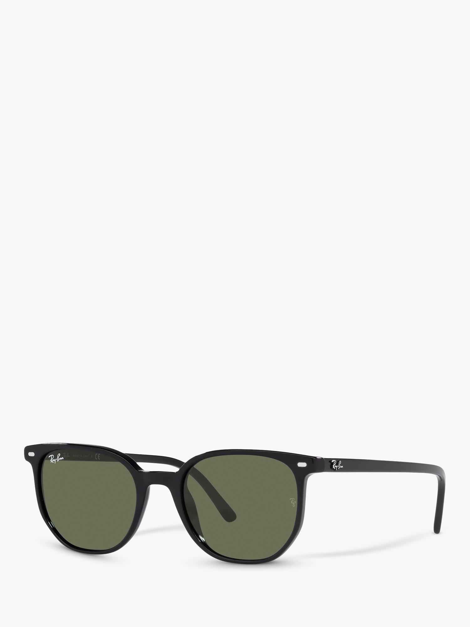 Product image 1 of 11, which shows Ray-Ban RB2197 Unisex Elliot Sunglasses, Black/Green