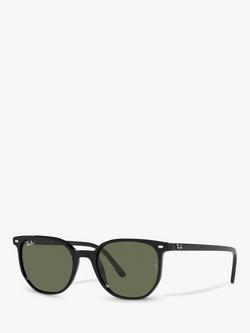 Ray-Ban RB2197 Unisex Elliot Sunglasses, Black/Green, Black/Green