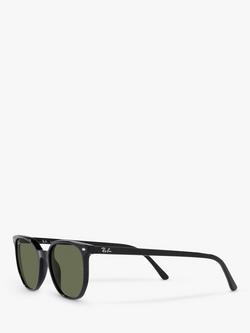Ray-Ban RB2197 Unisex Elliot Sunglasses, Black/Green - view 2, Black/Green