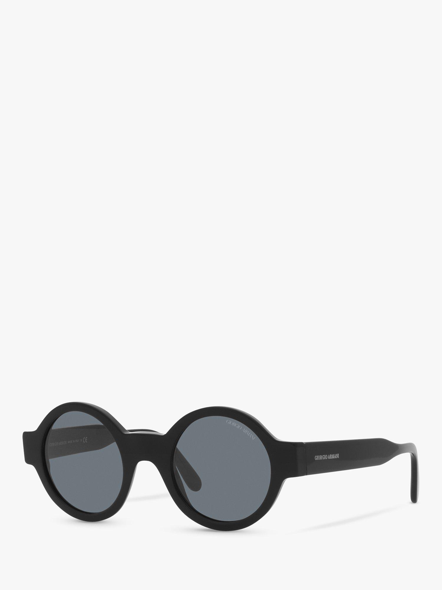 Product image 1 of 11, which shows Giorgio Armani AR 903M Women's Round Sunglasses, Black/Grey