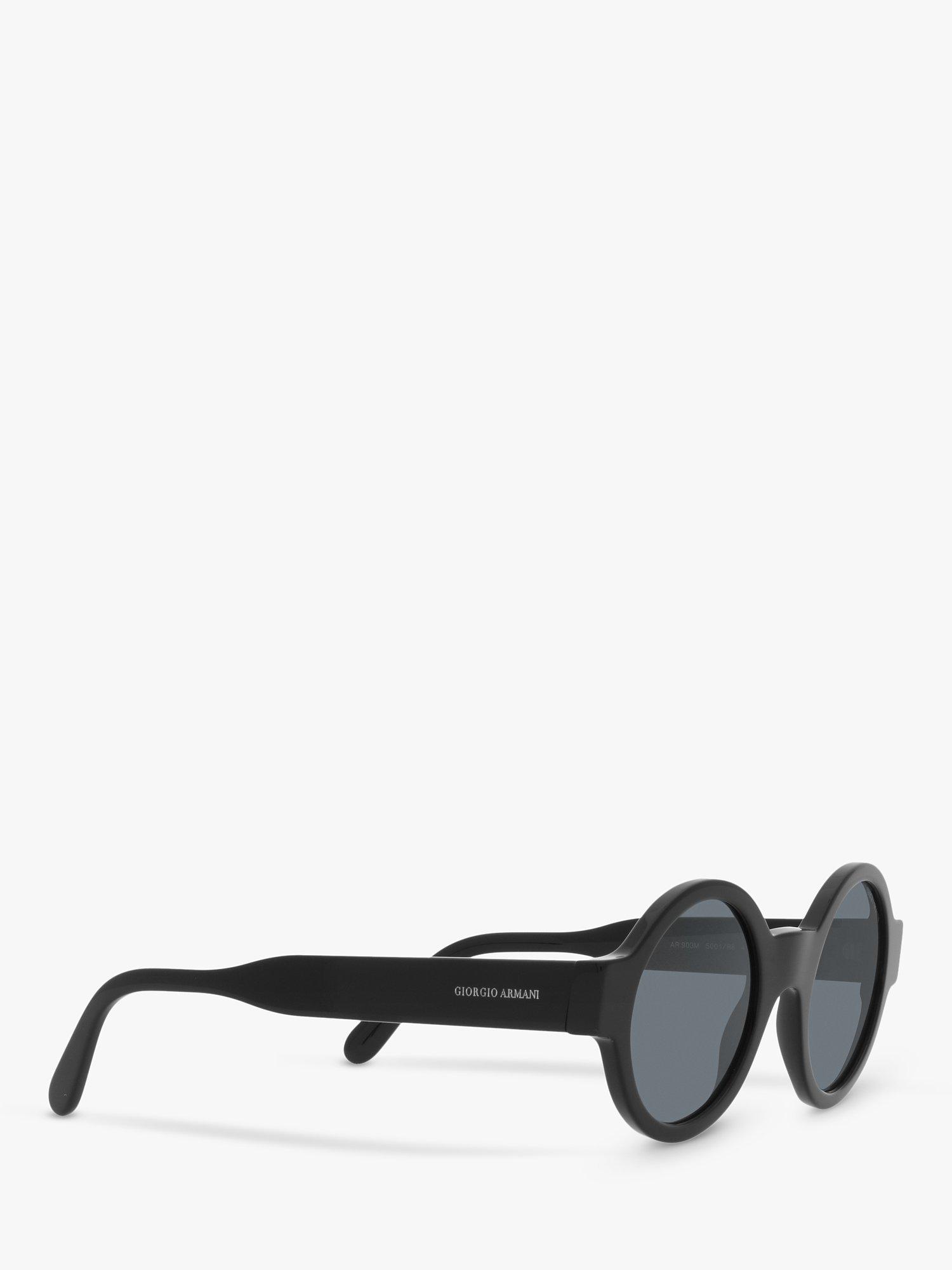 Product image 11 of 11, which shows Giorgio Armani AR 903M Women's Round Sunglasses, Black/Grey