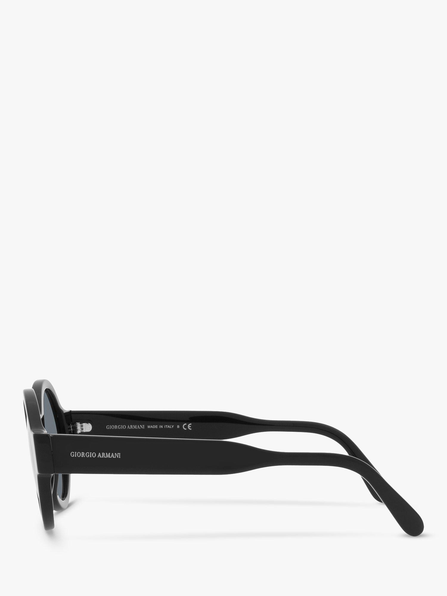 Product image 4 of 11, which shows Giorgio Armani AR 903M Women's Round Sunglasses, Black/Grey