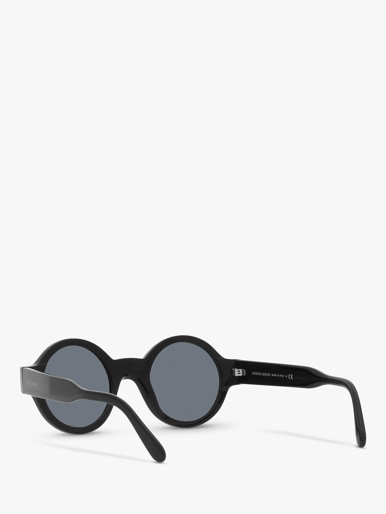 Product image 6 of 11, which shows Giorgio Armani AR 903M Women's Round Sunglasses, Black/Grey