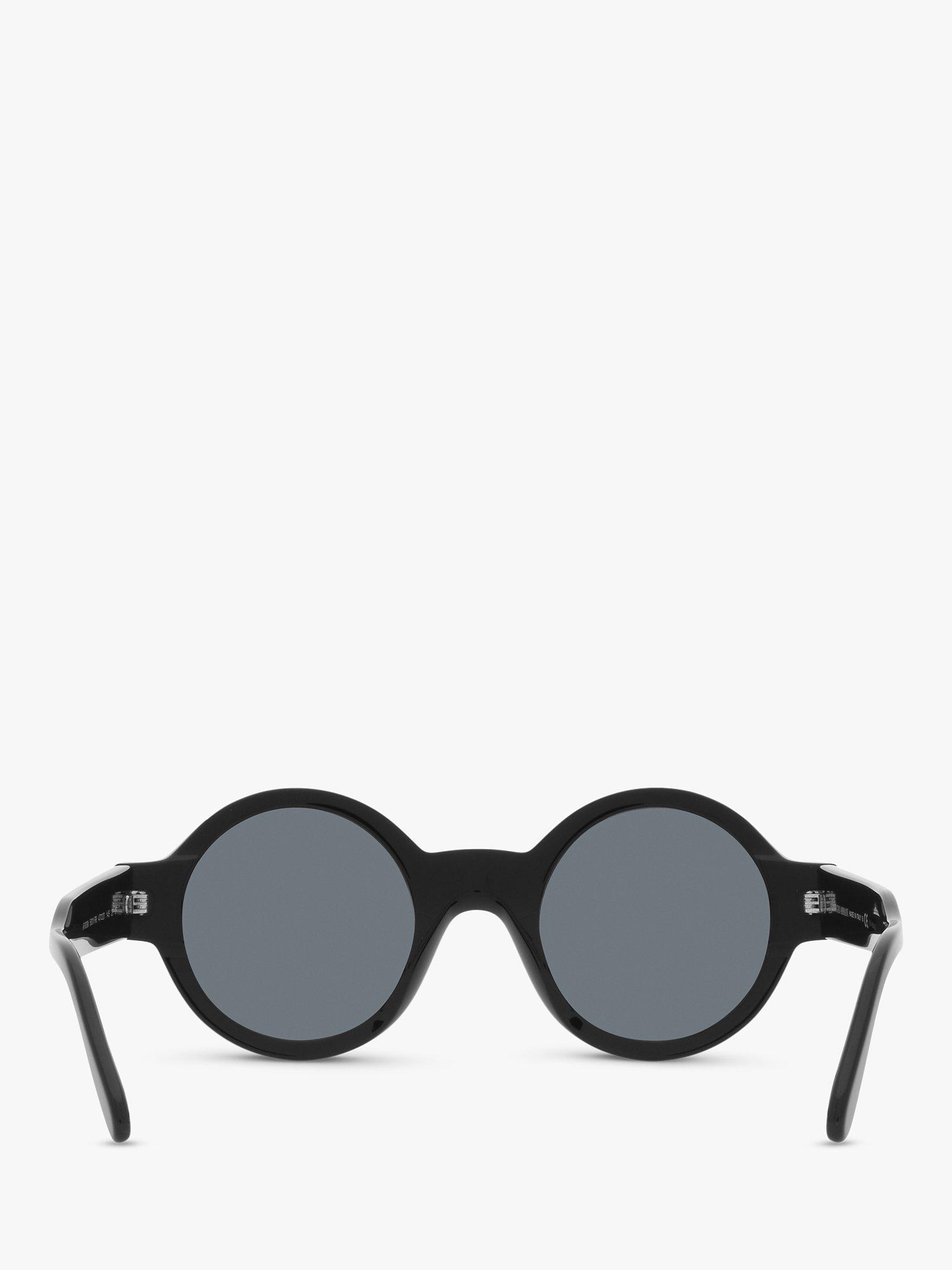 Product image 7 of 11, which shows Giorgio Armani AR 903M Women's Round Sunglasses, Black/Grey