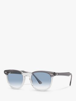 Ray-Ban RB2298 Unisex Hawkeye Sunglasses, Transparent Grey/Blue, Transparent Grey/Blue