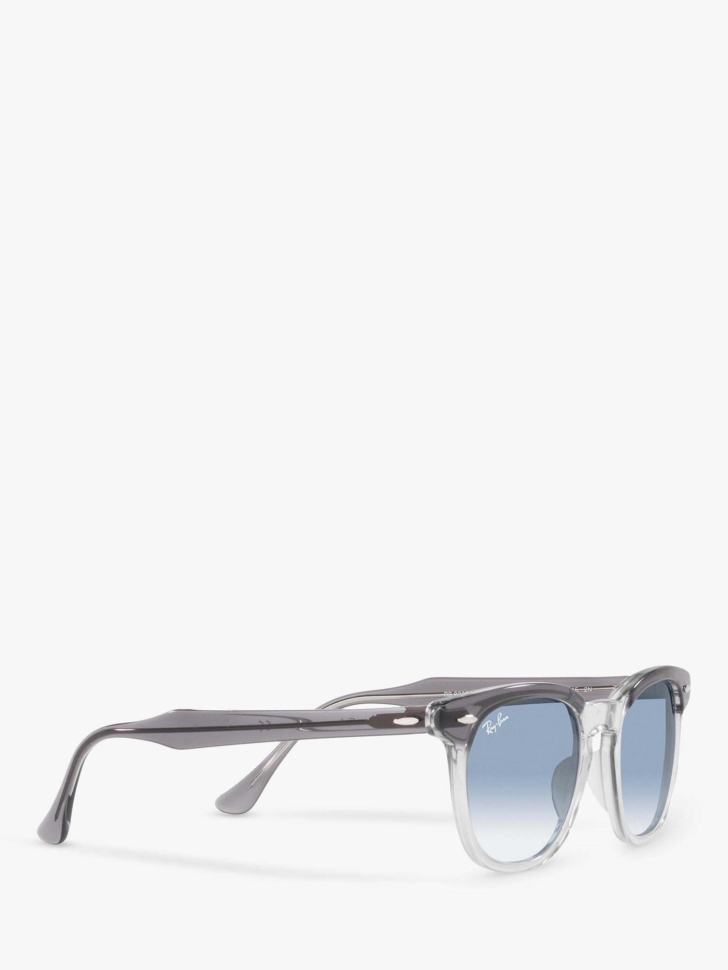 Product image 7 of 7, which shows Ray-Ban RB2298 Unisex Hawkeye Sunglasses, Transparent Grey/Blue