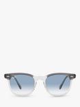 Ray-Ban RB2298 Unisex Hawkeye Sunglasses, Transparent Grey/Blue