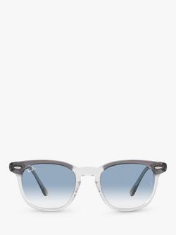 Ray-Ban RB2298 Unisex Hawkeye Sunglasses, Transparent Grey/Blue - view 2, Transparent Grey/Blue