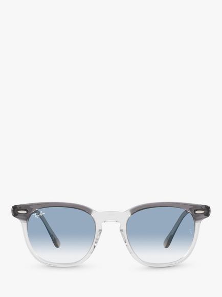 Ray-Ban RB2298 Unisex Hawkeye Sunglasses, Transparent Grey/Blue - view 2, Transparent Grey/Blue