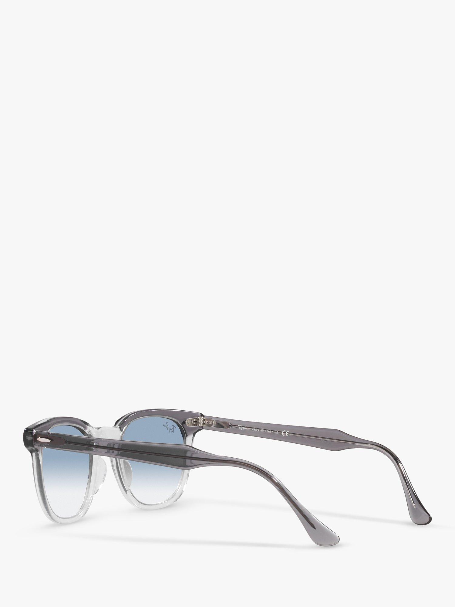 Product image 4 of 7, which shows Ray-Ban RB2298 Unisex Hawkeye Sunglasses, Transparent Grey/Blue
