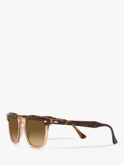 Ray-Ban RB2298 Unisex Polarised Hawkeye Sunglasses, Transparent Havana/Brown - view 2, Transparent Havana/Brown
