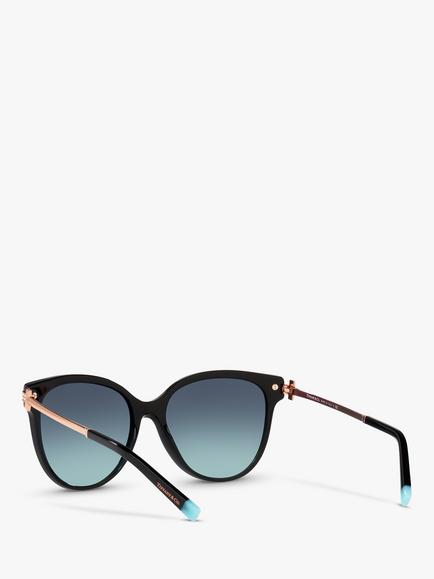 Tiffany & Co TF4193B Women's Oval Sunglasses, Black/Blue Gradient - view 2, Black/Blue Gradient