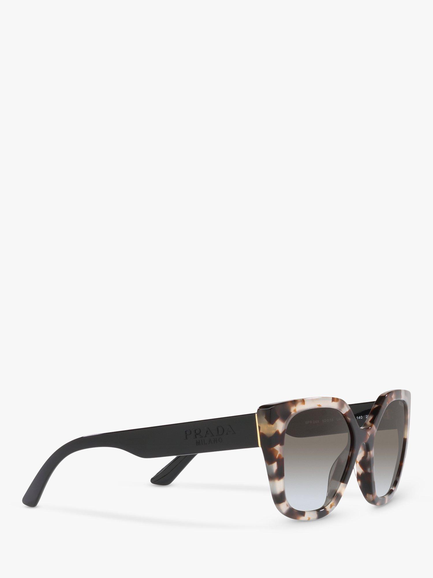 Prada PR24XS Women's Cat's Eye Sunglasses, White Tortoise
