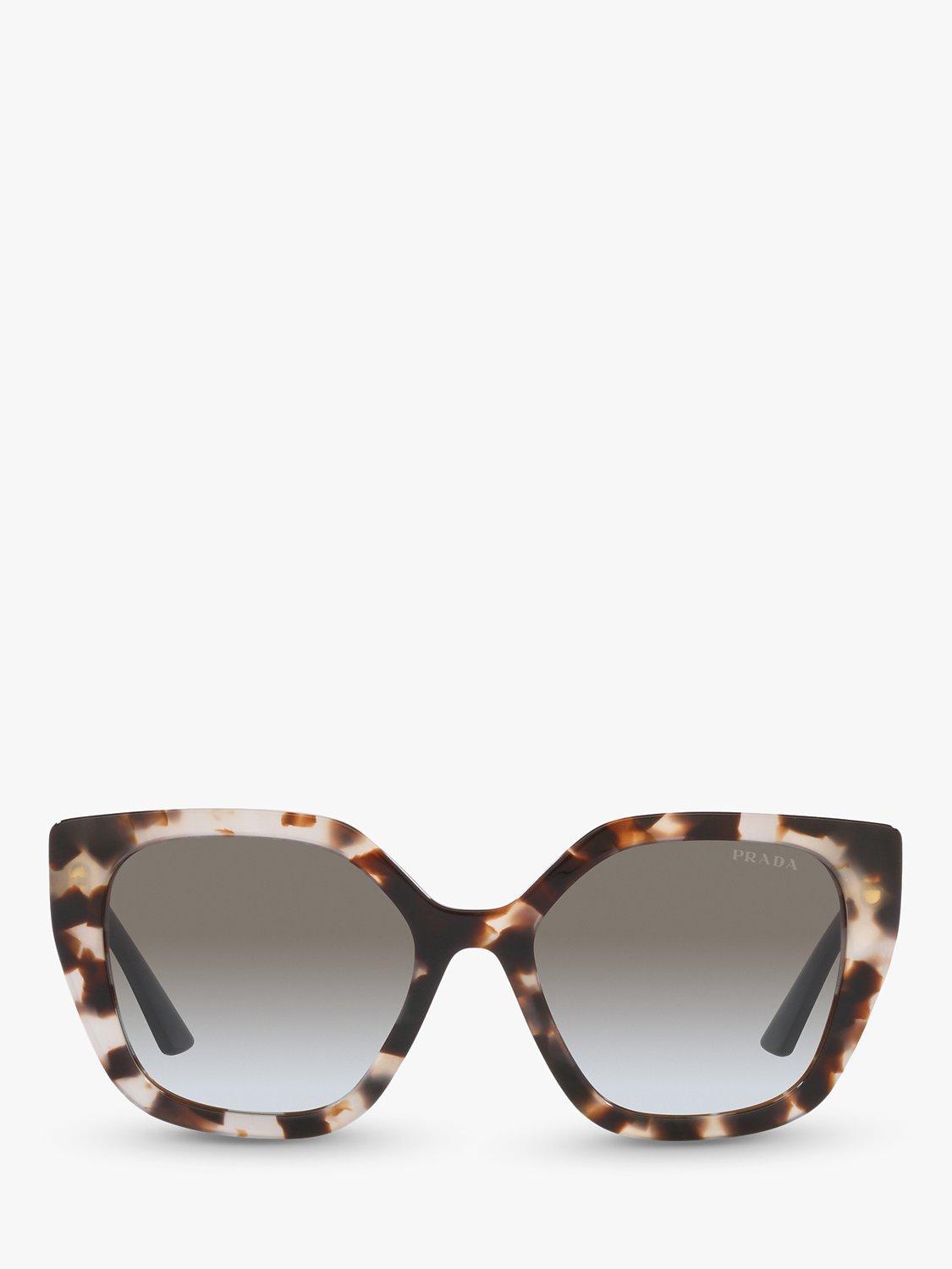 Prada PR24XS Women's Cat's Eye Sunglasses, White Tortoise
