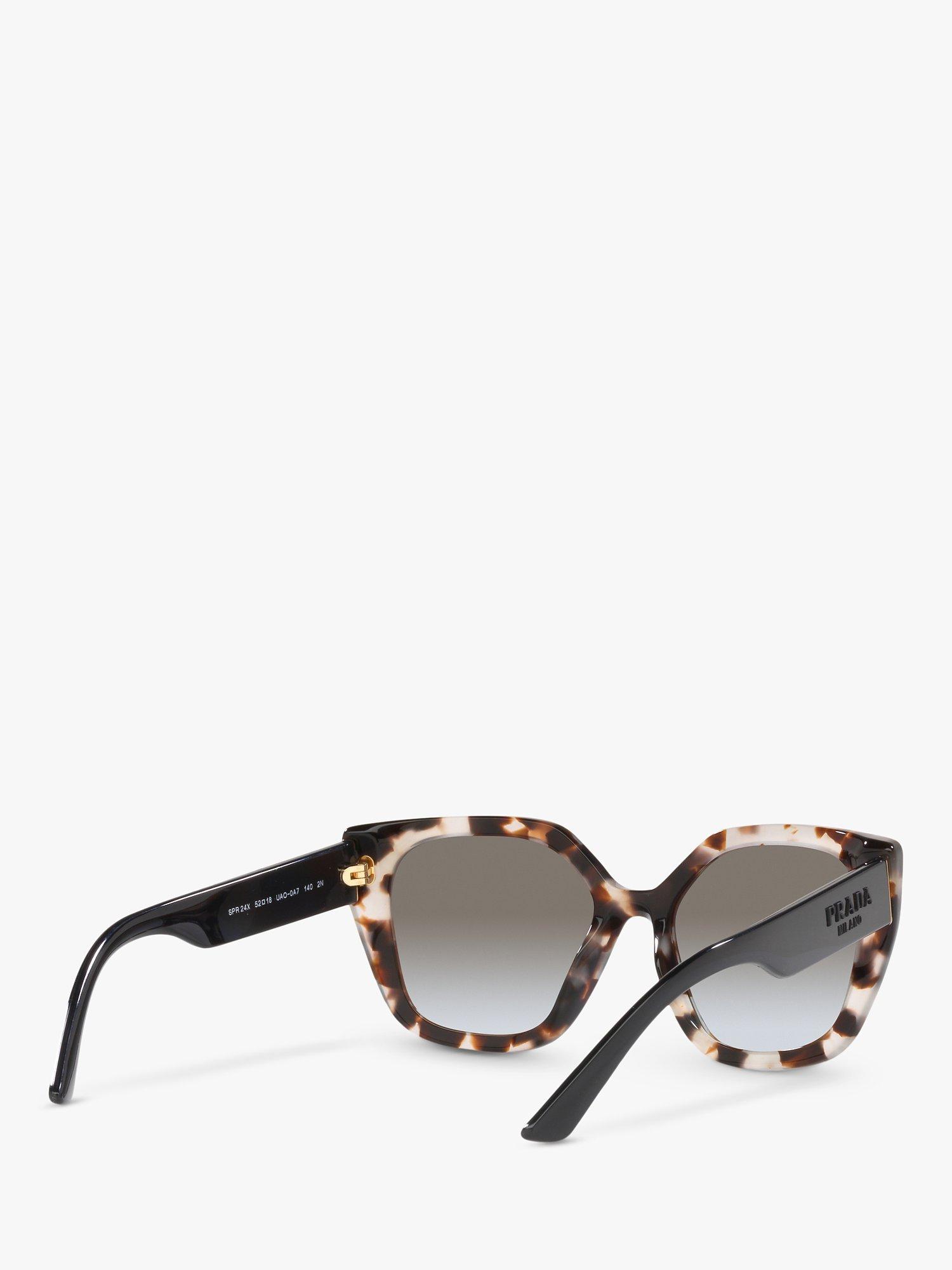 Prada PR24XS Women's Cat's Eye Sunglasses, White Tortoise