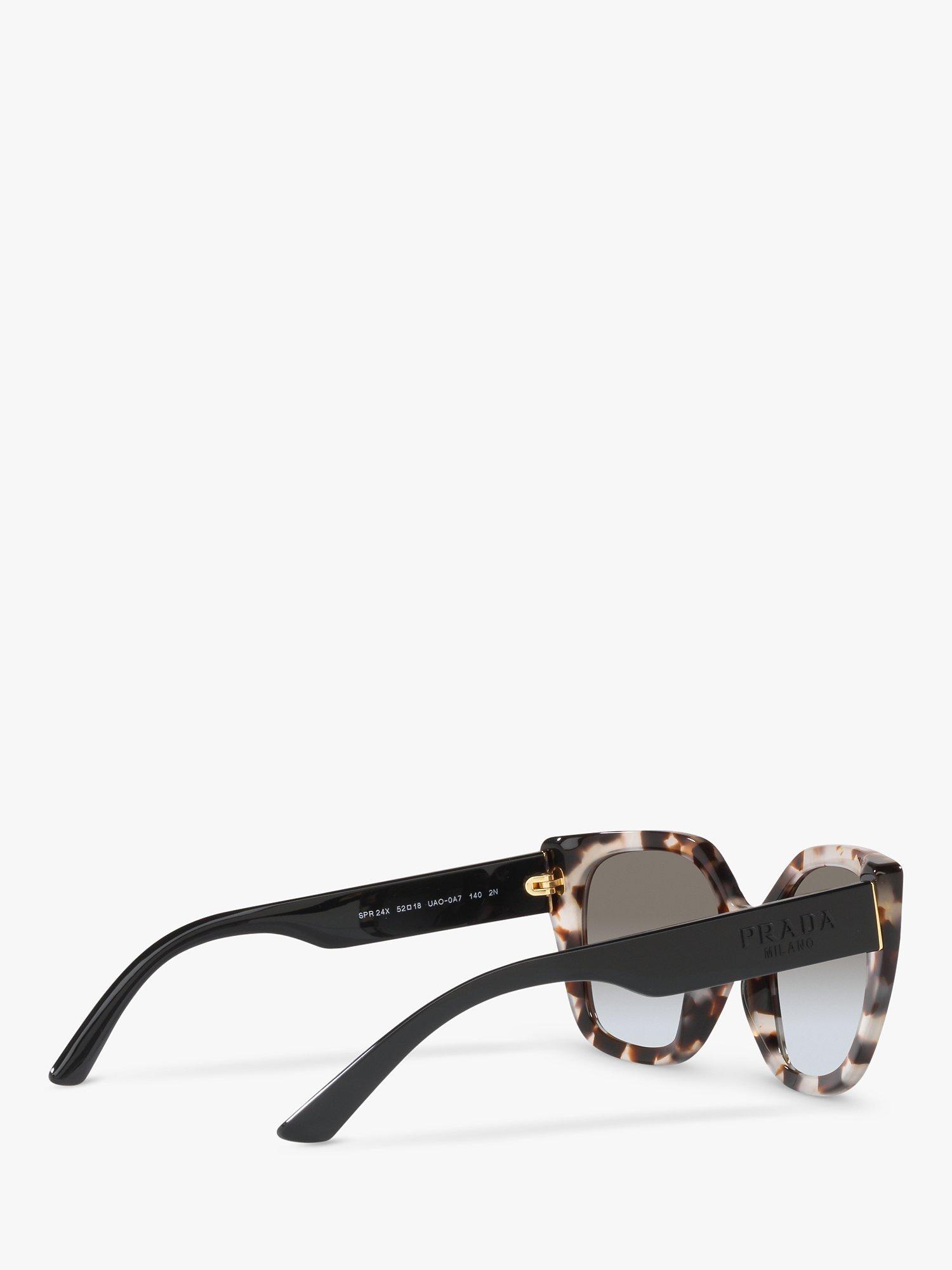 Prada PR24XS Women's Cat's Eye Sunglasses, White Tortoise