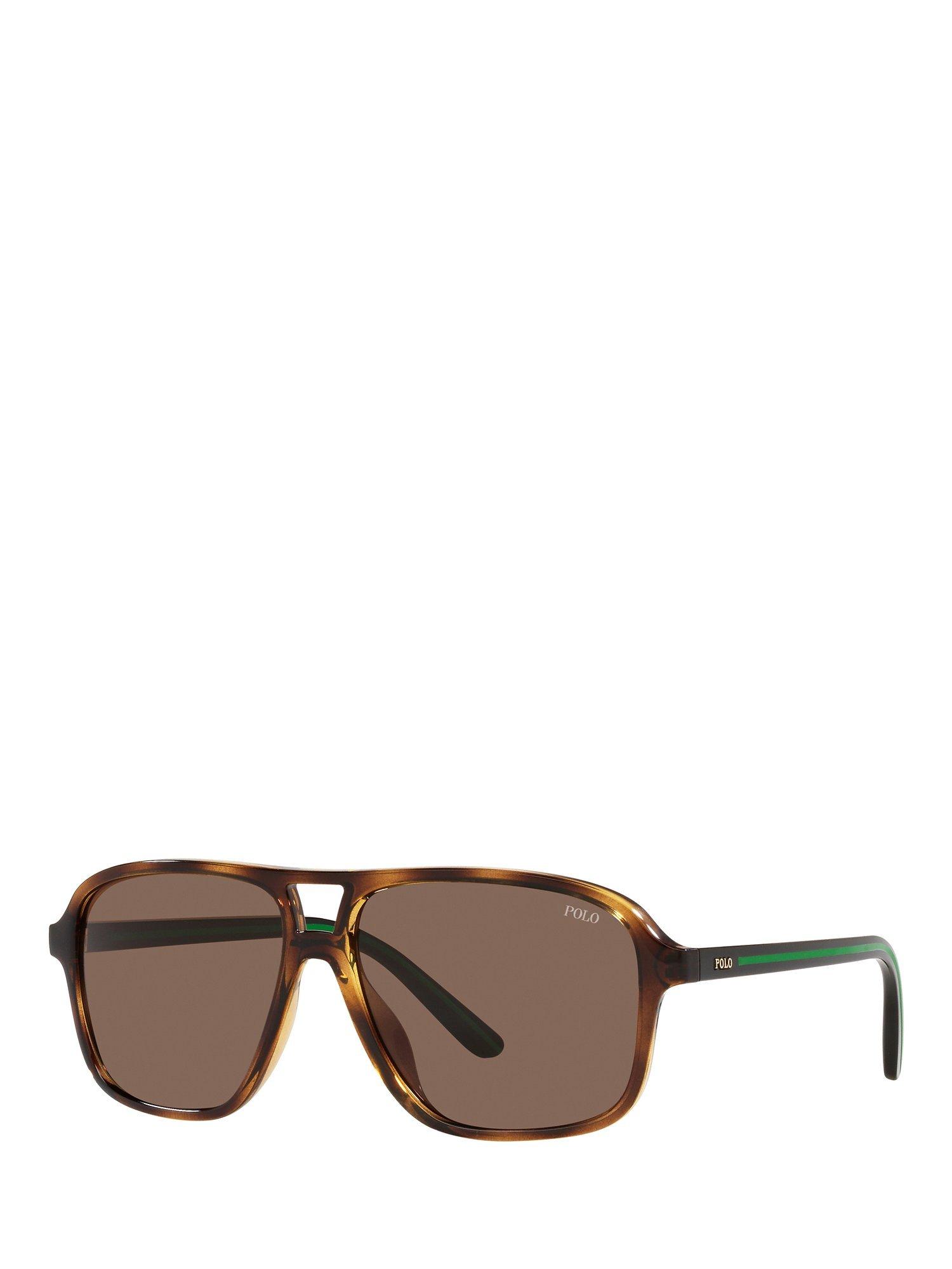 Ralph Lauren PH4177U Men's Rectangular Sunglasses, Havana