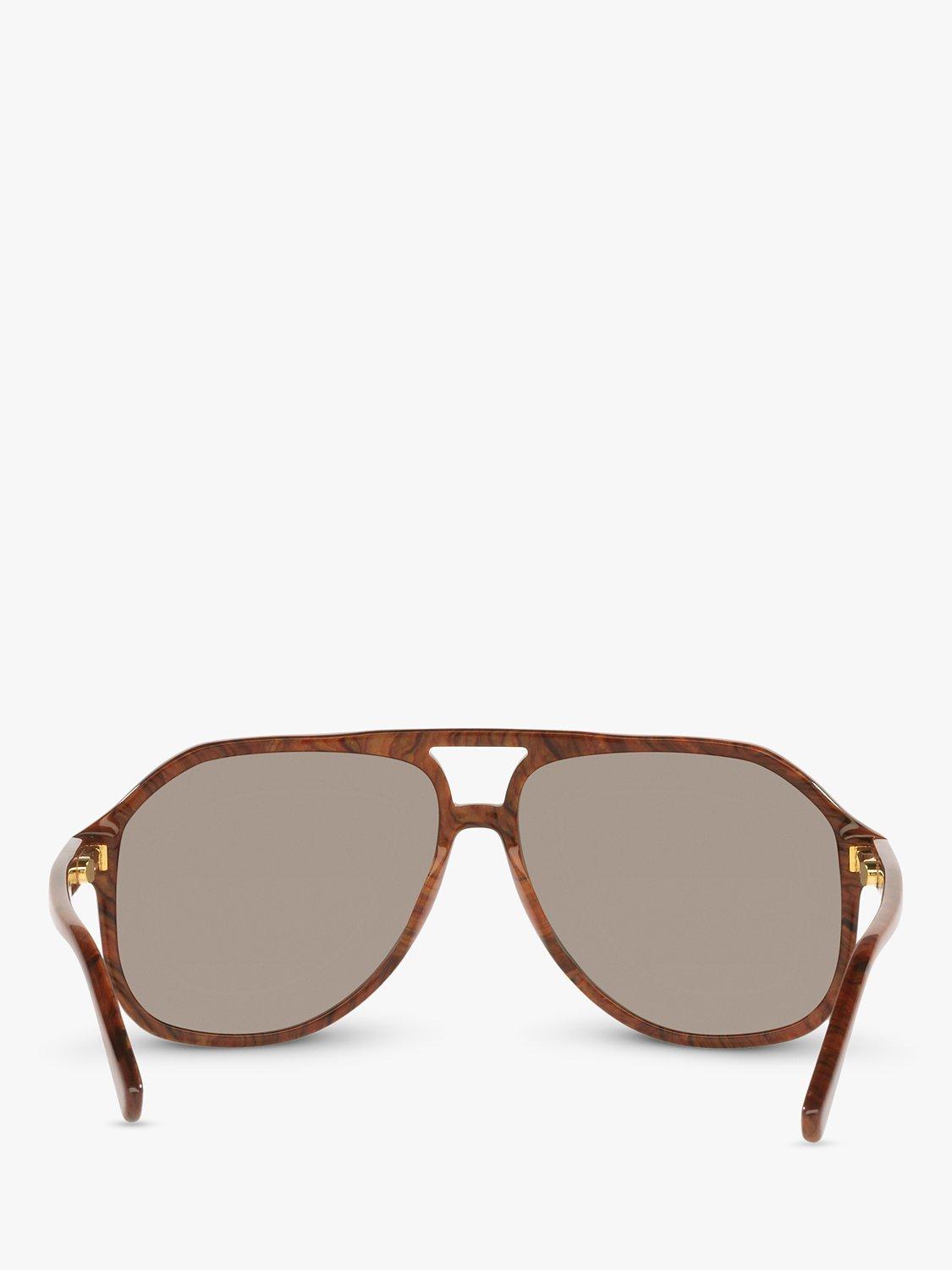 Product image 7 of 11, which shows Gucci GG1042S Men's Aviator Sunglasses, Blue Brown/Grey