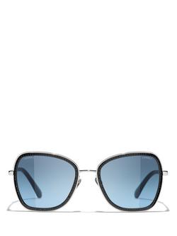 CHANEL Irregular Sunglasses CH4277B Silver/Blue Gradient, Silver/Blue Gradient
