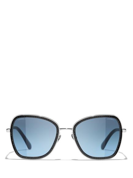 CHANEL Irregular Sunglasses CH4277B Silver/Blue Gradient, Silver/Blue Gradient