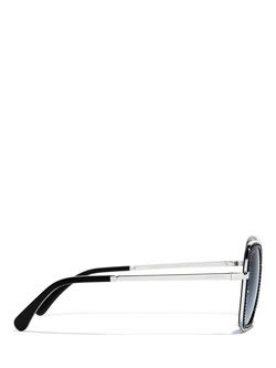 CHANEL Irregular Sunglasses CH4277B Silver/Blue Gradient - view 2, Silver/Blue Gradient