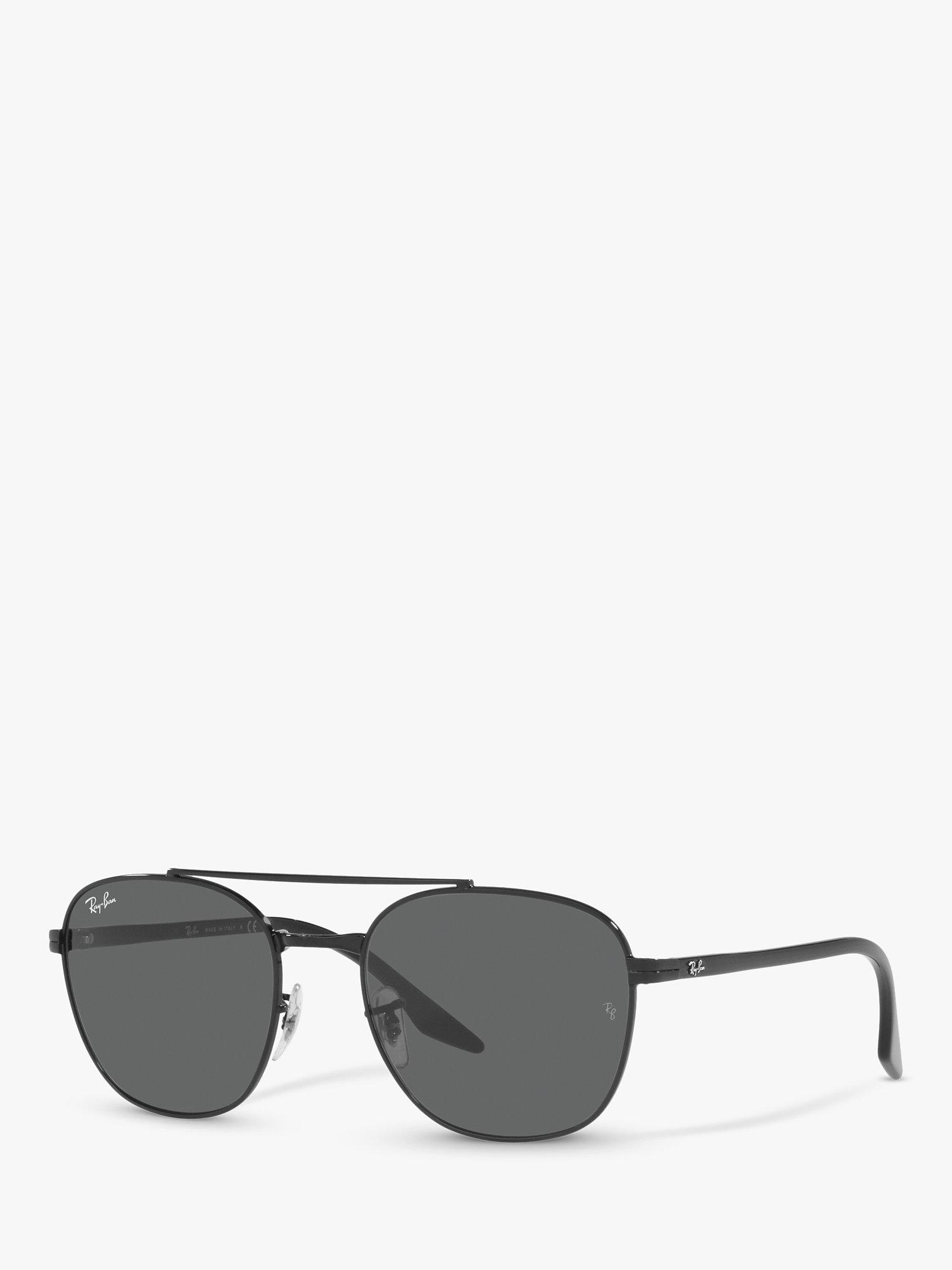 Product image 1 of 11, which shows Ray-Ban RB3688 Unisex Square Sunglasses, Black/Grey