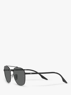 Ray-Ban RB3688 Unisex Square Sunglasses, Black/Grey - view 2, Black/Grey