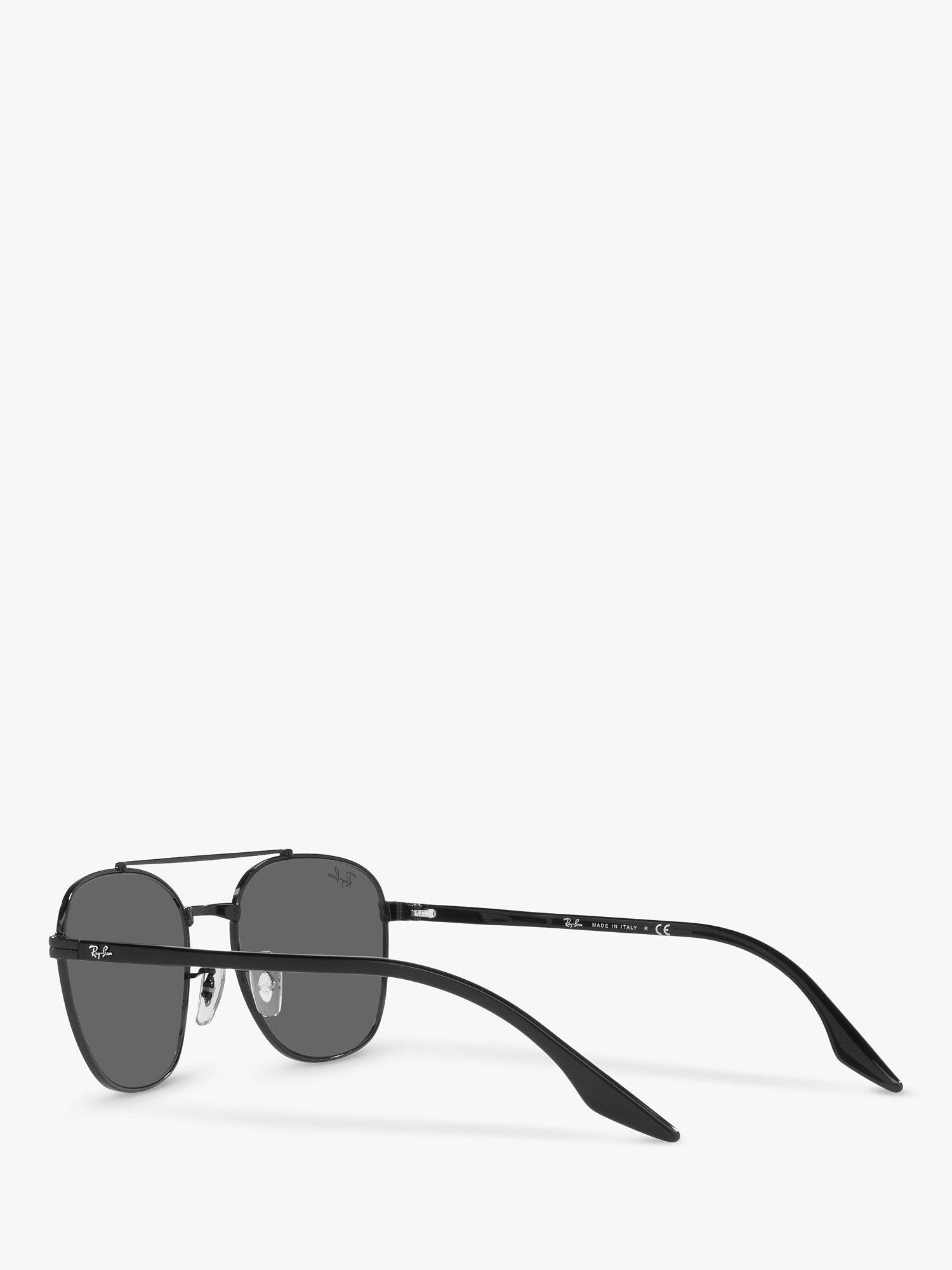 Product image 5 of 11, which shows Ray-Ban RB3688 Unisex Square Sunglasses, Black/Grey