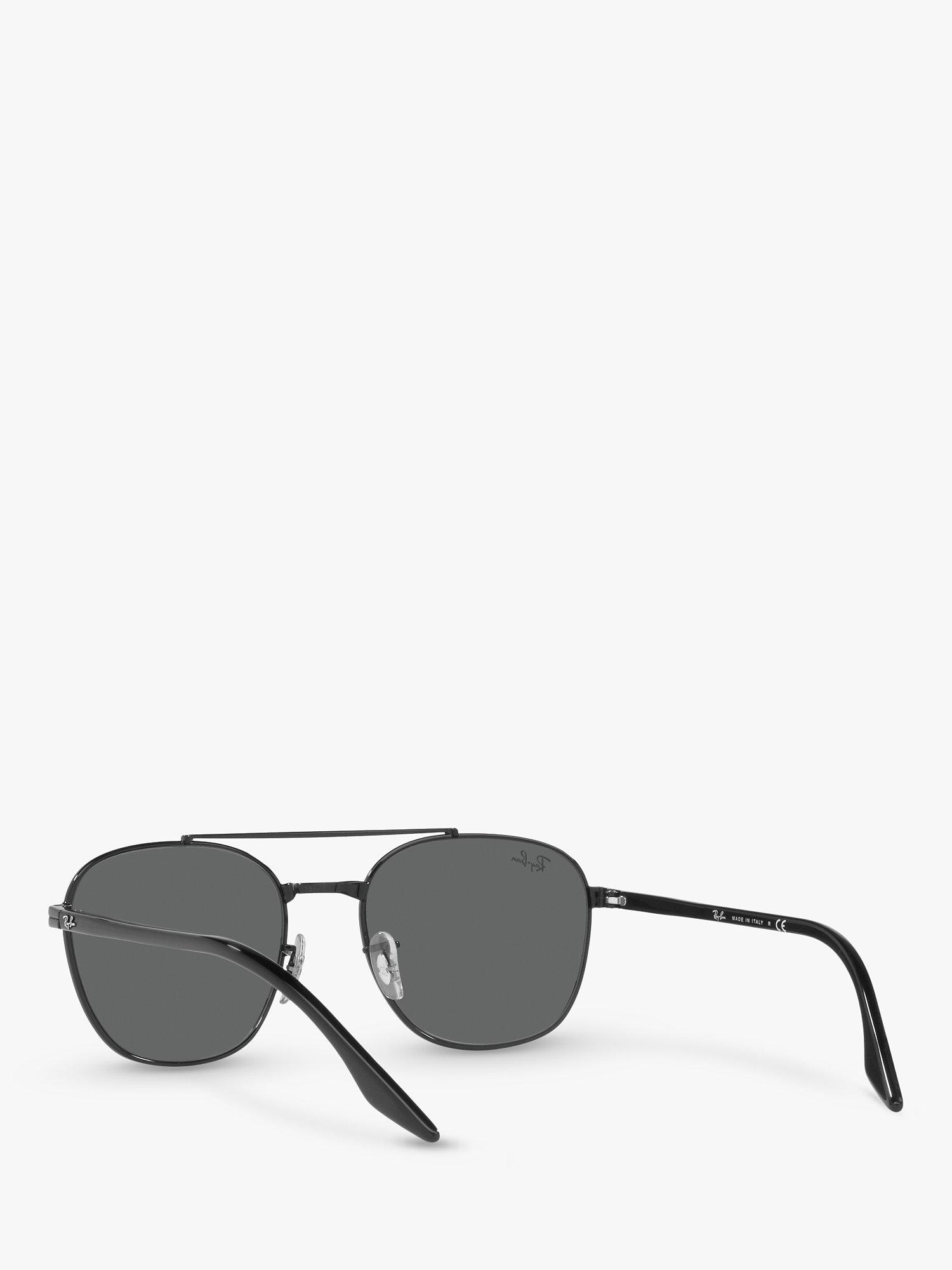 Product image 6 of 11, which shows Ray-Ban RB3688 Unisex Square Sunglasses, Black/Grey