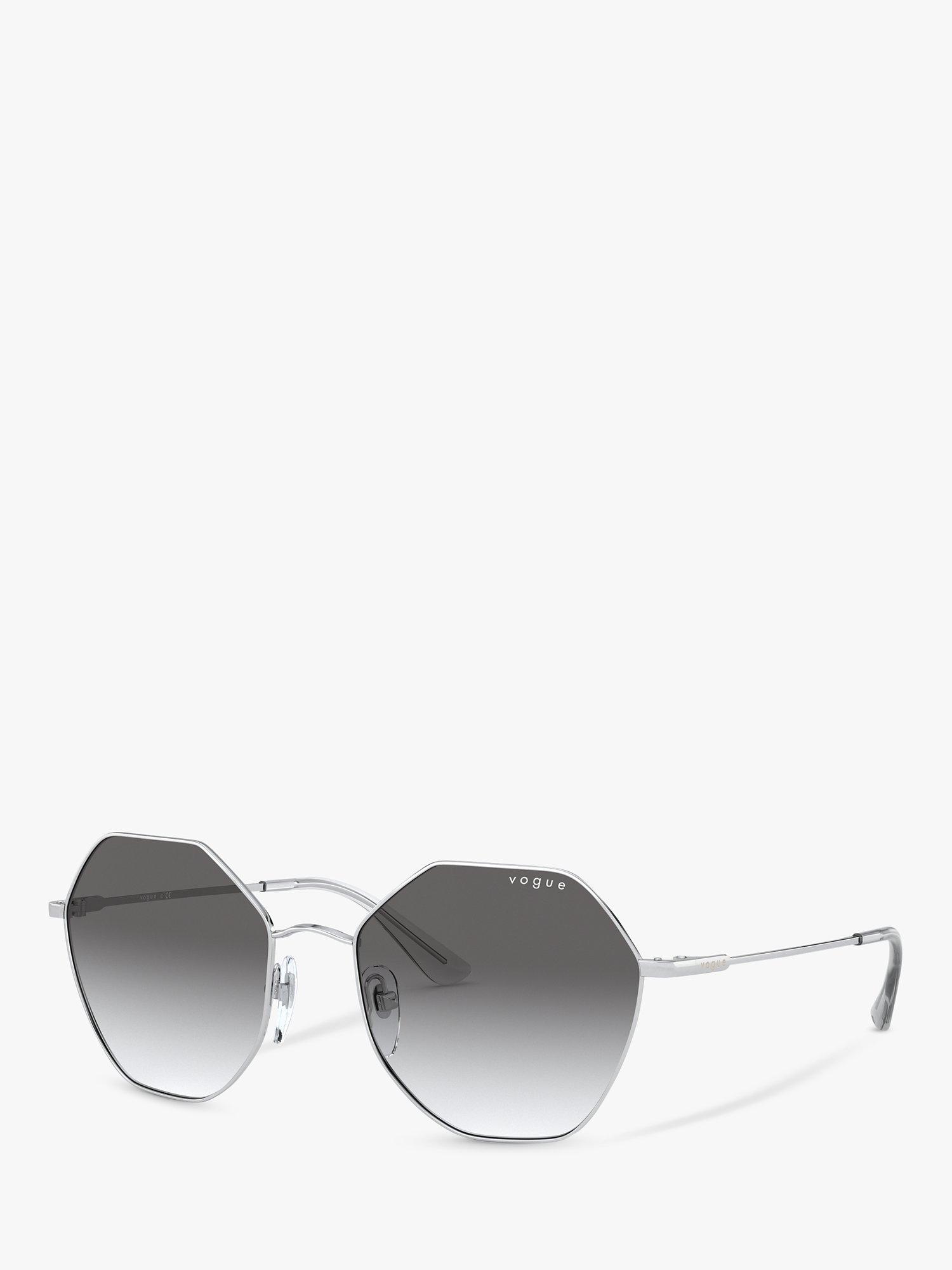 Product image 1 of 11, which shows Vogue VO4180S Women's Irregular Sunglasses, Silver/Grey Gradient