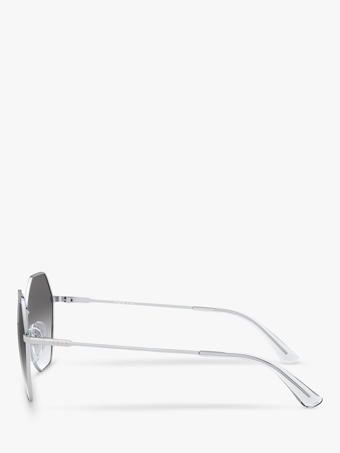 Product image 4 of 11, which shows Vogue VO4180S Women's Irregular Sunglasses, Silver/Grey Gradient