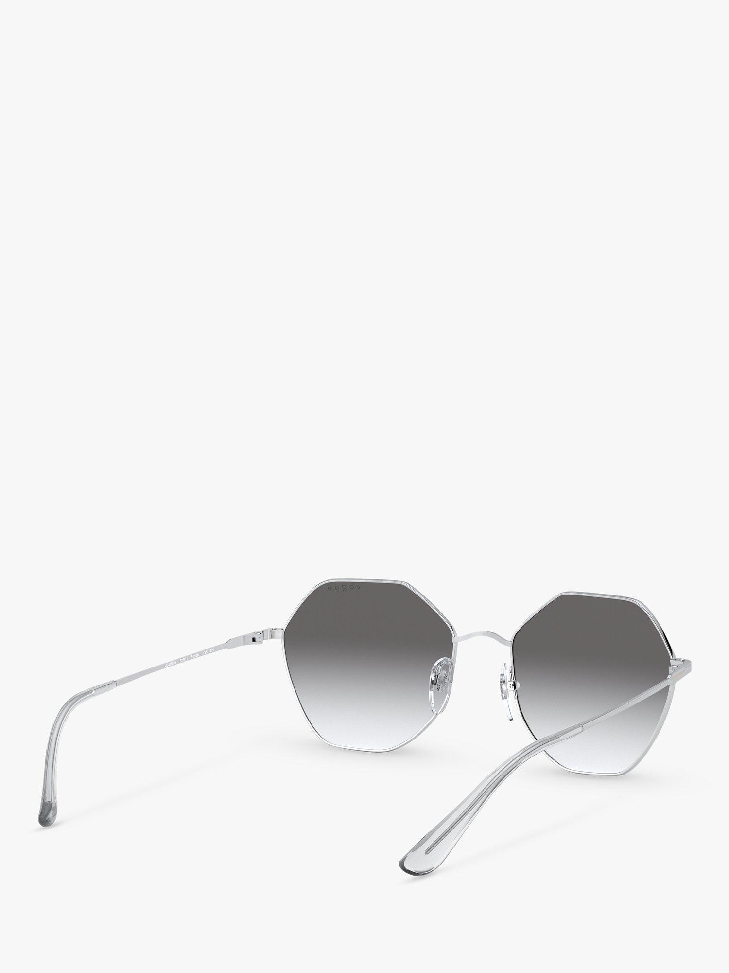 Product image 8 of 11, which shows Vogue VO4180S Women's Irregular Sunglasses, Silver/Grey Gradient