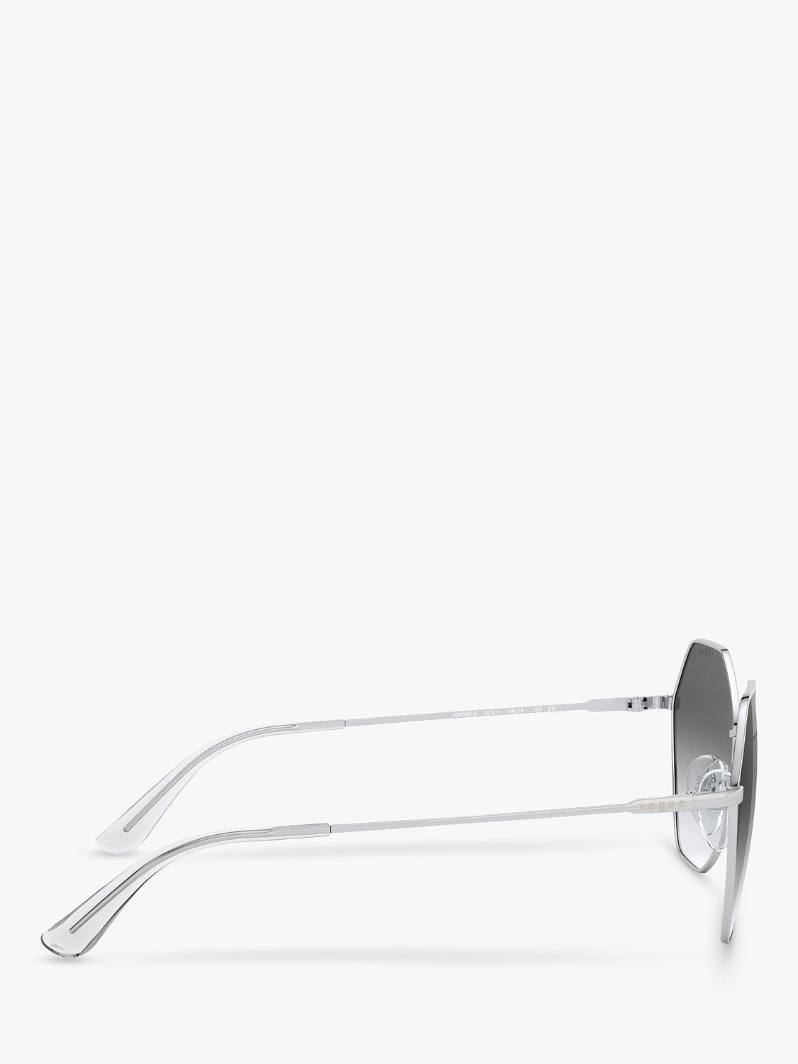 Product image 10 of 11, which shows Vogue VO4180S Women's Irregular Sunglasses, Silver/Grey Gradient