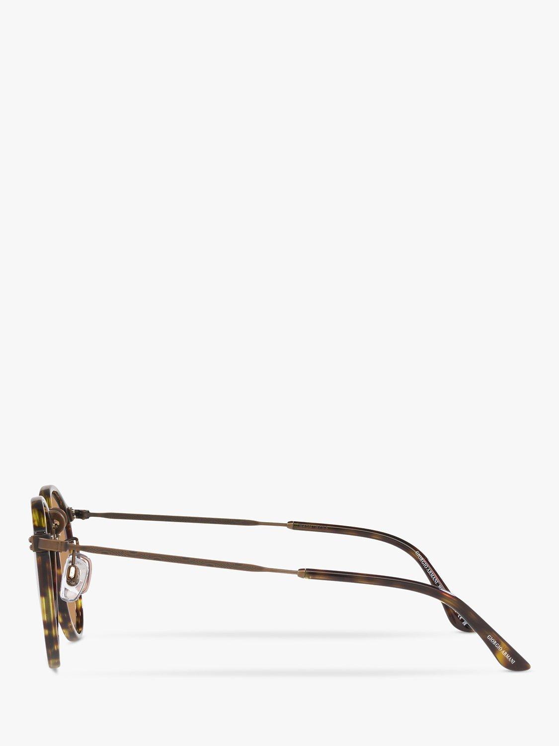 Product image 4 of 9, which shows Giorgio Armani AR 318SM Men's Oval Sunglasses, Tortoise/Brown