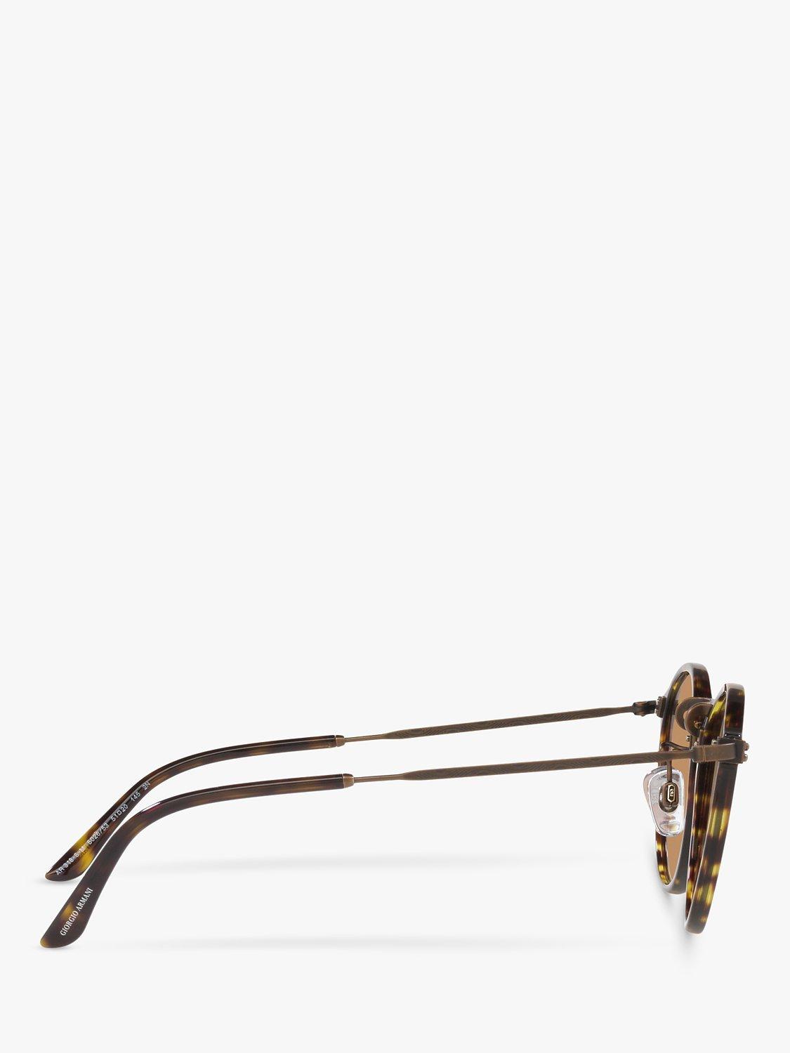 Product image 8 of 9, which shows Giorgio Armani AR 318SM Men's Oval Sunglasses, Tortoise/Brown