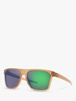 Oakley OO9100 Men's Leffingwell Prizm Rectangular Sunglasses, Matte Sepia/Green, Matte Sepia/Green