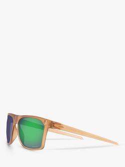 Oakley OO9100 Men's Leffingwell Prizm Rectangular Sunglasses, Matte Sepia/Green - view 2, Matte Sepia/Green