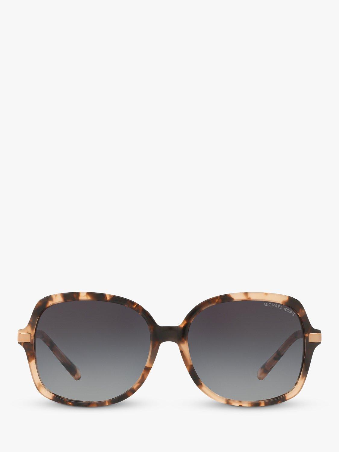 Product image 2 of 4, which shows Michael Kors MK2024 Women's Adrianna II Square Sunglasses, Pink Tortoise/Grey Gradient