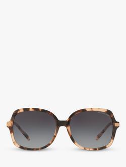 Michael Kors MK2024 Women's Adrianna II Square Sunglasses - view 2, Pink Tortoise/Grey Gradient