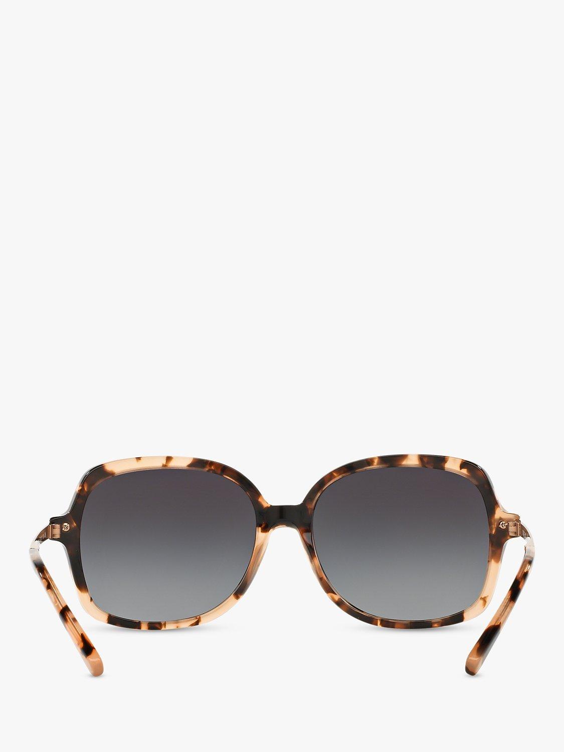 Product image 4 of 4, which shows Michael Kors MK2024 Women's Adrianna II Square Sunglasses, Pink Tortoise/Grey Gradient