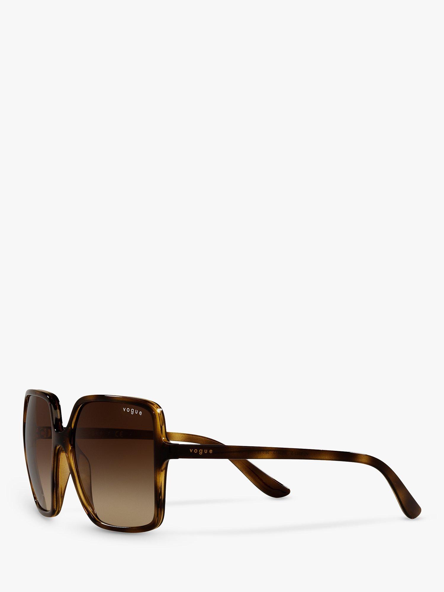 Product image 2 of 11, which shows Vogue VO5352S Women's Square Sunglasses, Dark Havana/Brown Gradient