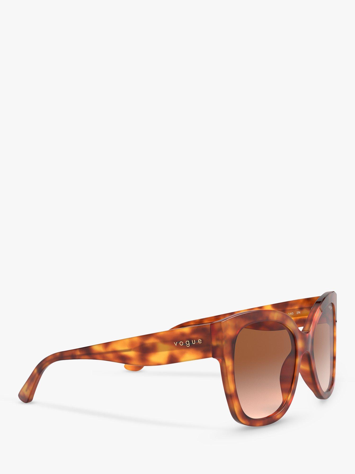 Product image 6 of 6, which shows Vogue VO5338S Women's Cat's Eye Sunglasses, Yellow Havana/Brown Gradient