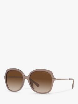 Michael Kors MK2149U Women's Geneva Square Sunglasses, Blush Camel/Brown Gradient