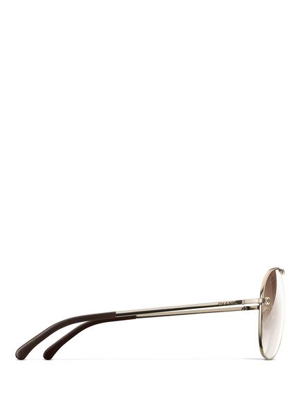 CHANEL Pilot Sunglasses CH4189TQ Pale Gold/Brown Gradient - view 2, Pale Gold/Brown Gradient
